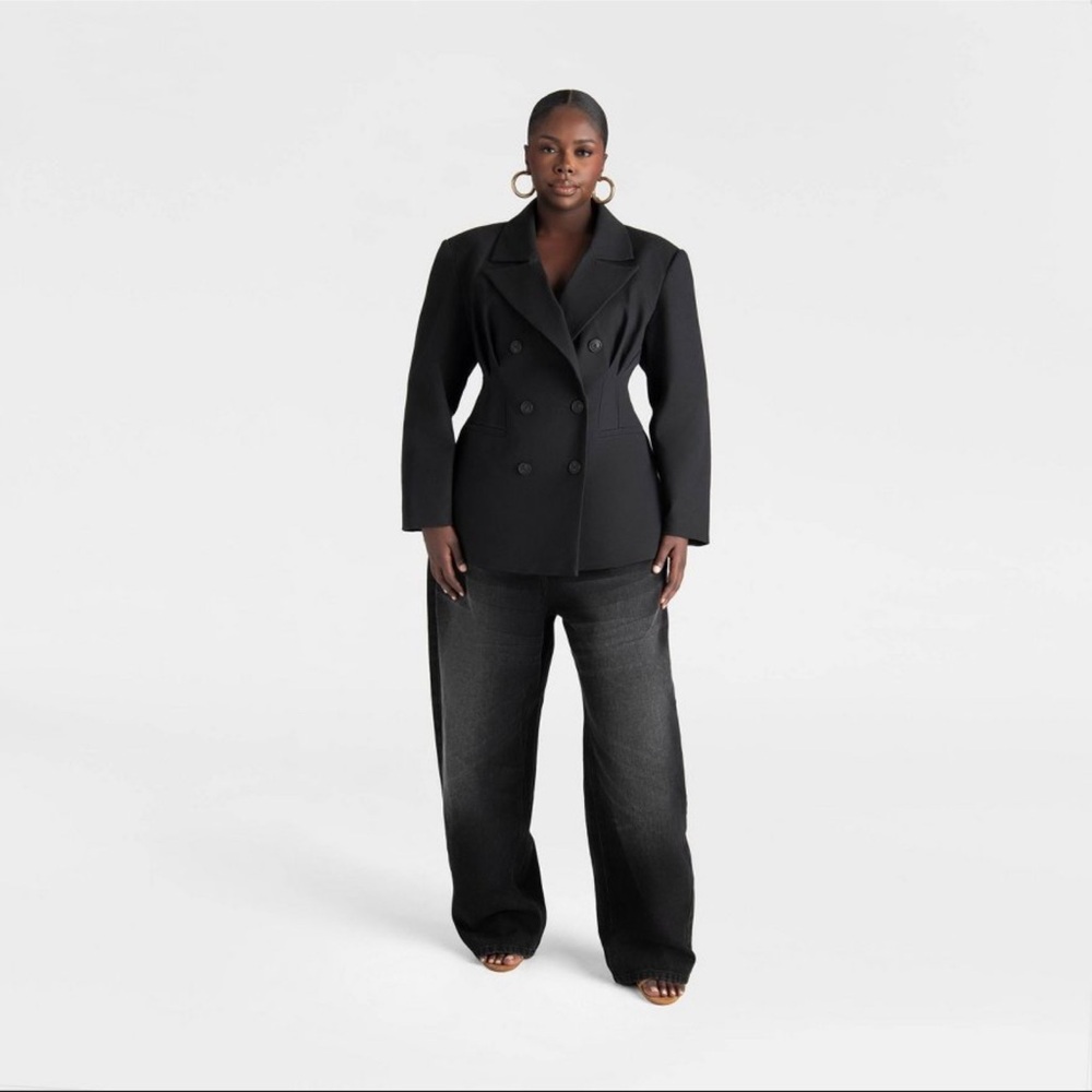 KBB by Kahlana Barfield Black Blazer Sz 2X - Picture 3 of 3